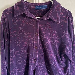 Whimsy plum beaded top